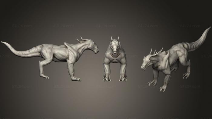 Статуэтки животных (Равноденствие, STKJ_0938) 3D модель для ЧПУ станка